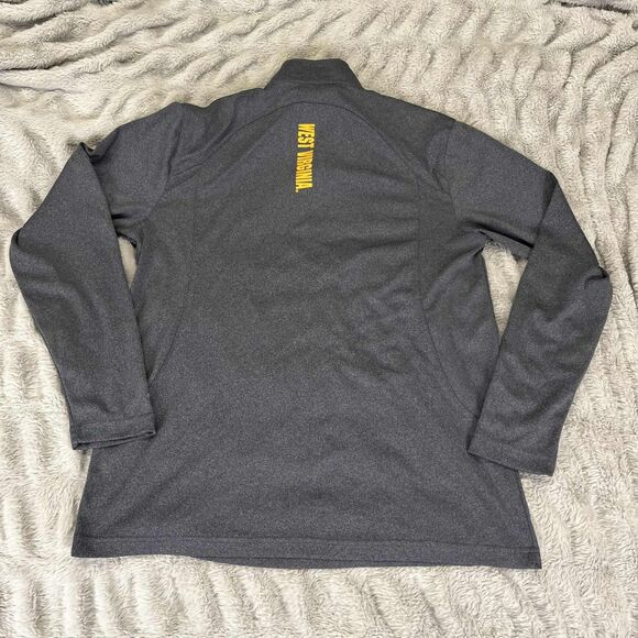 Colosseum Men’s M West Virginia Mountaineers 1/4 Zip Pullover Gray Long Sleeve - Picture 2 of 6